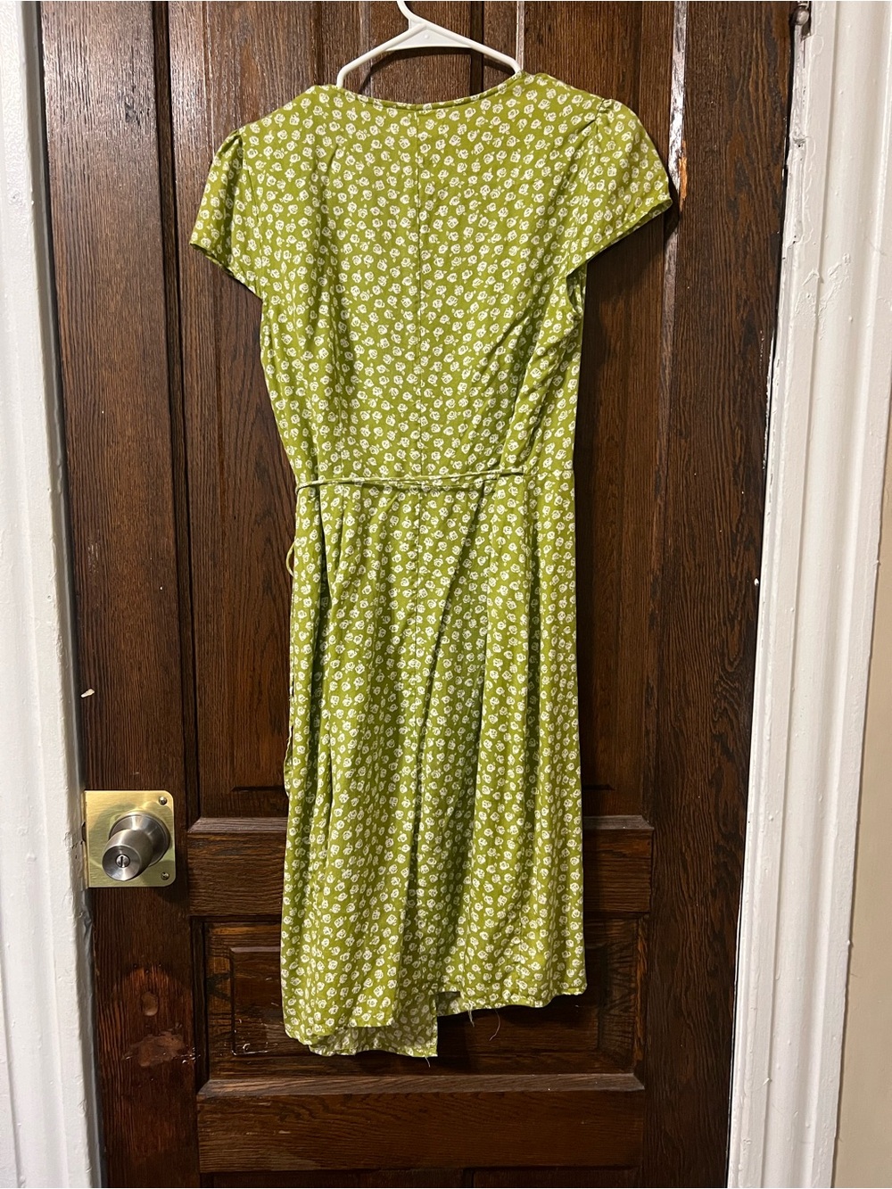 Reformation Green Floral Wrap Dress - Picture 4 of 7